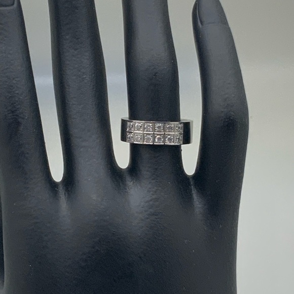 Nwt Double row Diamond CZ stones Stainless steel - Picture 1 of 6